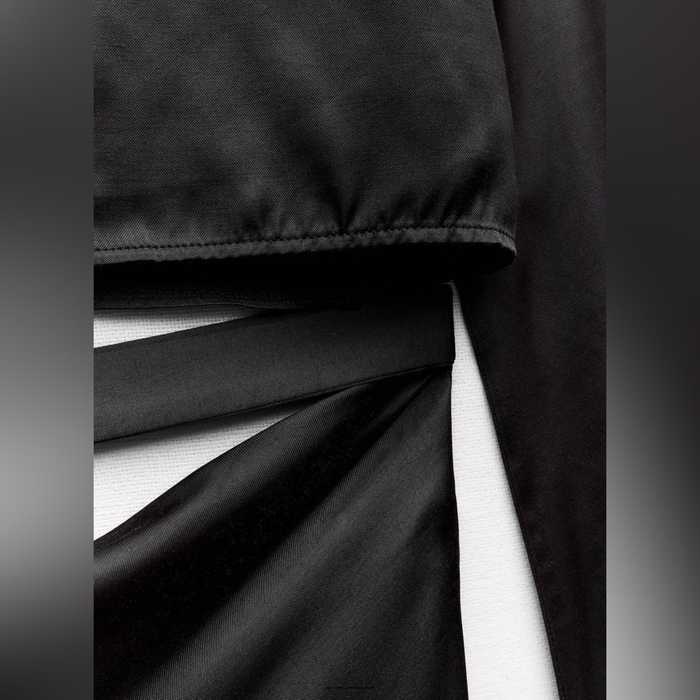 ZARA SLIT SATIN DRESS - Picture 6 of 7